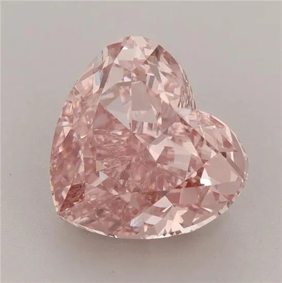 4.21ct Heart Lab Grown Diamond (Colour Fancy Vivid Pink, Clarity VVS2, IGI Certified)