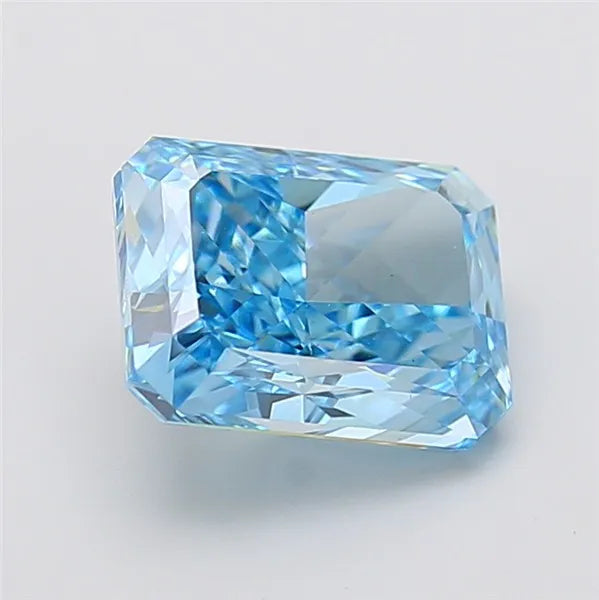 4.21ct Radiant Lab Grown Diamond (Colour Fancy Vivid Blue, Clarity VS1, IGI Certified)