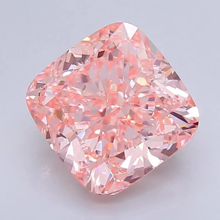 4.28ct Cushion brilliant Lab Grown Diamond (Colour Fancy Vivid Pink, Clarity VVS2, IGI Certified)
