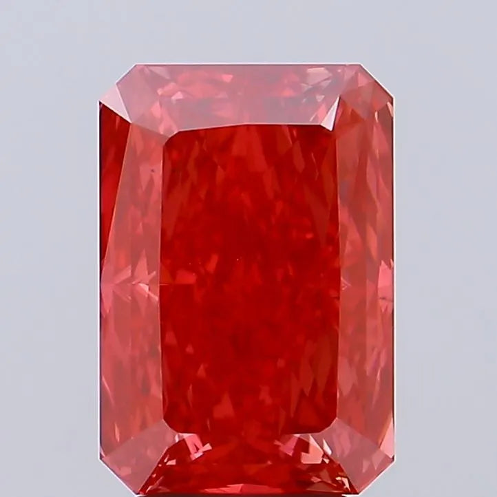 4.30ct Radiant Lab Grown Diamond (Colour Fancy Vivid Red, Clarity VS2, IGI Certified)