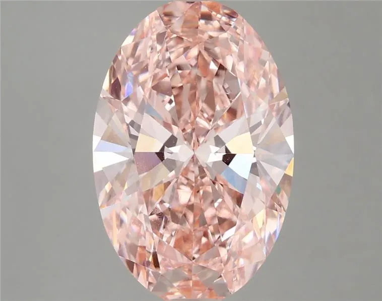 4.31ct Oval Lab Grown Diamond (Colour Fancy Vivid Pink, Clarity VS1, IGI Certified)