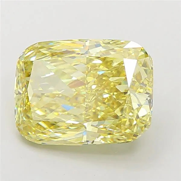 4.32ct Cushion modified Lab Grown Diamond (Colour Fancy Intense Yellow, Clarity VS2, IGI Certified)