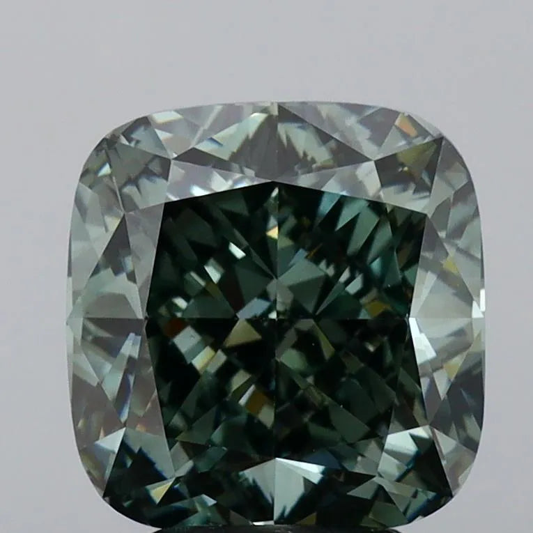 4.33ct Cushion modified Lab Grown Diamond (Colour Fancy Intense Green, Clarity VS1, IGI Certified)