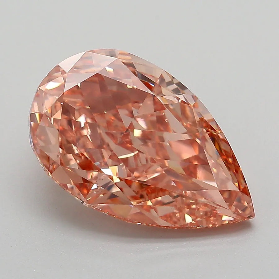 4.33ct Pear Lab Grown Diamond (Colour Fancy Brown, Clarity VS1, IGI Certified)