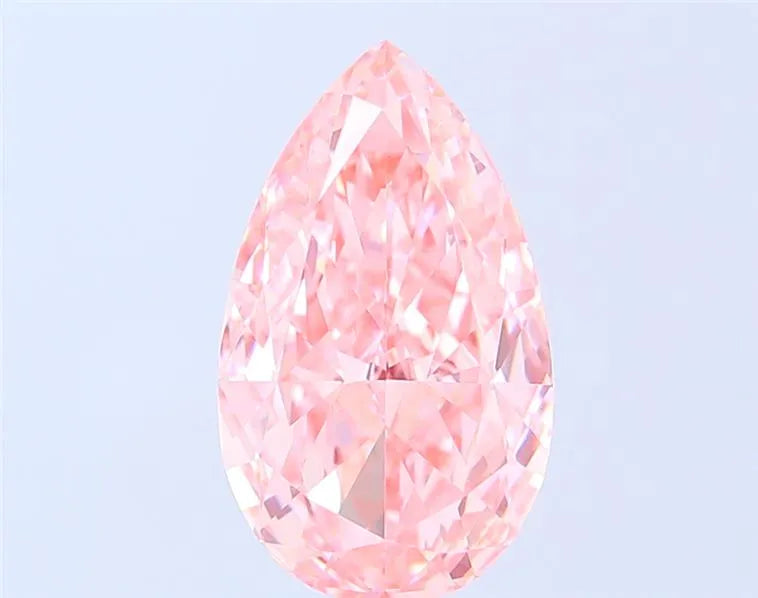 4.33ct Pear Lab Grown Diamond (Colour Fancy Vivid Pink, Clarity VVS2, IGI Certified)