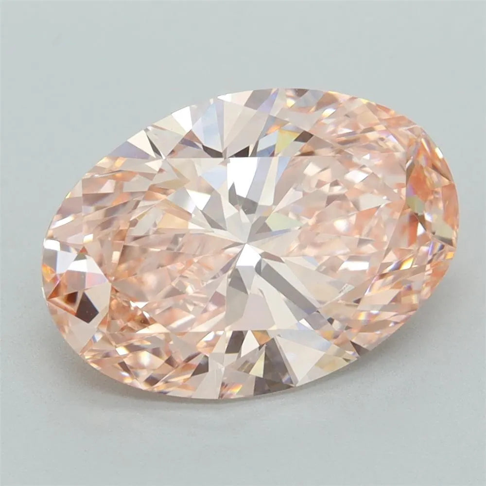4.34ct Oval Lab Grown Diamond (Colour Fancy Intense Pink, Clarity VVS2, IGI Certified)