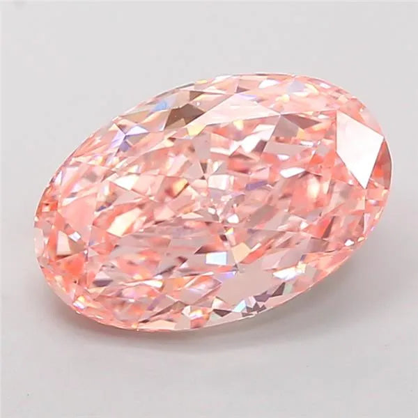 4.35ct Oval Lab Grown Diamond (Colour Fancy Vivid Pink, Clarity VS1, IGI Certified)