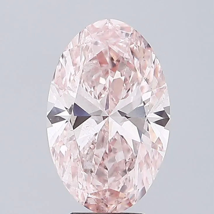 4.36ct Oval Lab Grown Diamond (Colour Fancy Vivid Pink, Clarity VS2, IGI Certified)