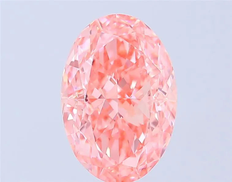 4.40ct Oval Lab Grown Diamond (Colour Fancy Vivid Pink, Clarity VS1, IGI Certified)