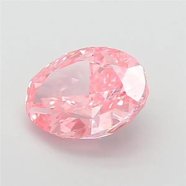 4.40ct Oval Lab Grown Diamond (Colour Fancy Vivid Pink, Clarity VS1, IGI Certified)