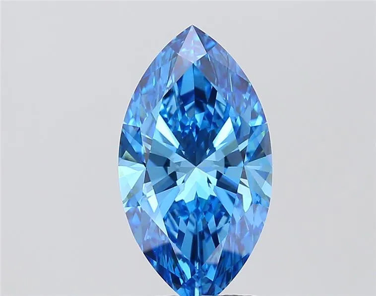 4.50ct Marquise Lab Grown Diamond (Colour Fancy Vivid Blue, Clarity VVS2, IGI Certified)
