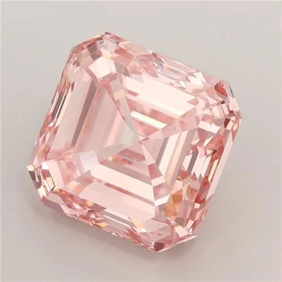 4.50ct Square emerald Lab Grown Diamond (Colour Fancy Vivid Pink, Clarity VS1, IGI Certified)