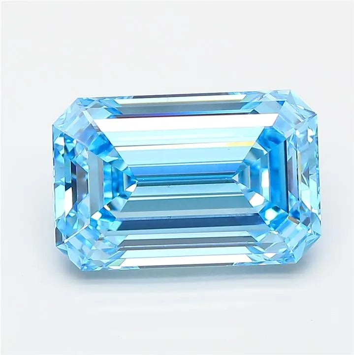 4.51ct Emerald Lab Grown Diamond (Colour Fancy Vivid Blue, Clarity VS1, IGI Certified)