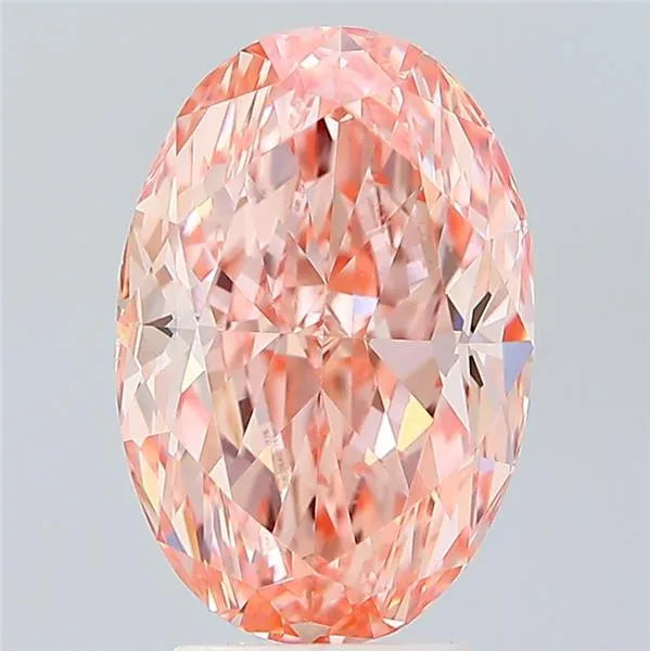 4.51ct Oval Lab Grown Diamond (Colour Fancy Intense Pink, Clarity VS2, IGI Certified)