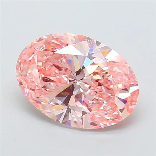 4.51ct Oval Lab Grown Diamond (Colour Fancy Vivid Pink, Clarity VS1, IGI Certified)