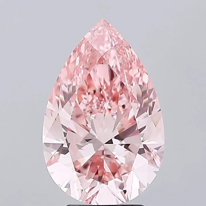 4.51ct Pear Lab Grown Diamond (Colour Fancy Vivid Pink, Clarity VS1, IGI Certified)