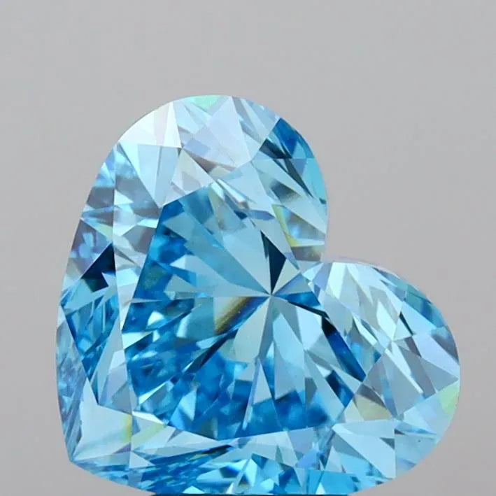 4.52ct Heart Lab Grown Diamond (Colour Fancy Vivid Blue, Clarity VVS2, IGI Certified)