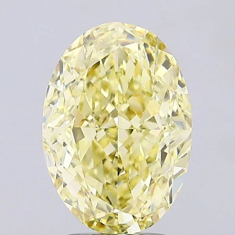 4.52ct Oval Lab Grown Diamond (Colour Fancy Yellow, Clarity VS2, IGI Certified)