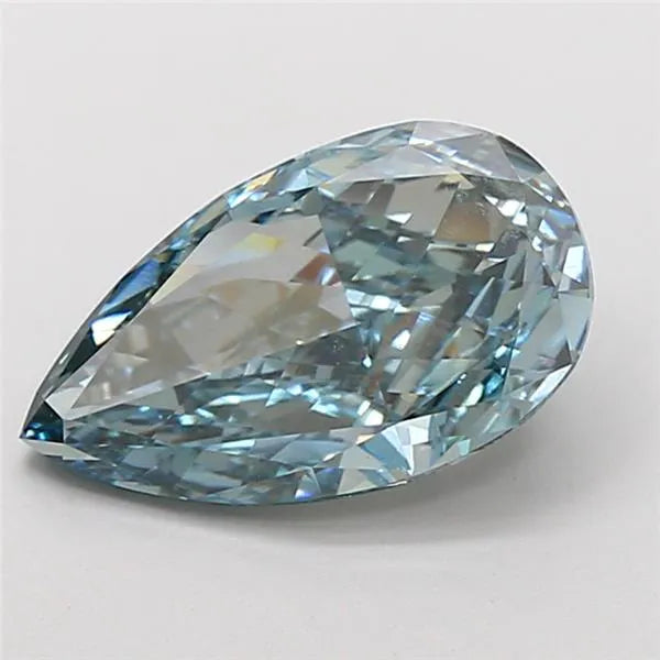 4.52ct Pear Lab Grown Diamond (Colour Fancy Vivid Blue, Clarity VVS2, IGI Certified)