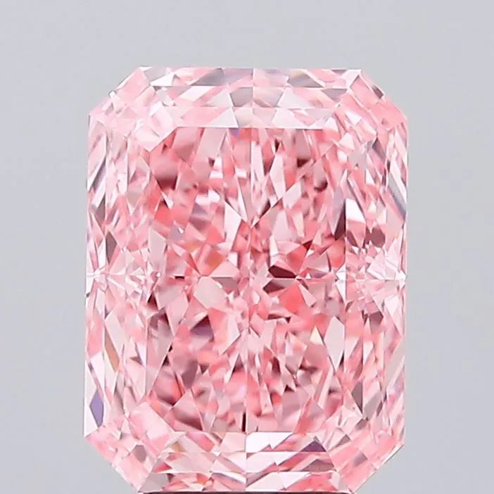 4.53ct Radiant Lab Grown Diamond (Colour Fancy Vivid Pink, Clarity VVS2, IGI Certified)
