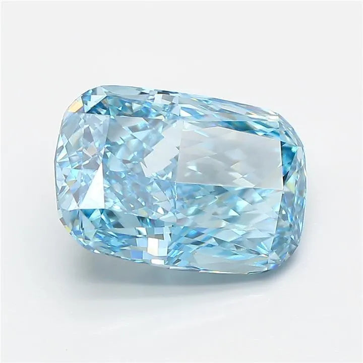 4.54ct Cushion modified Lab Grown Diamond (Colour Fancy Vivid Blue, Clarity VVS2, IGI Certified)