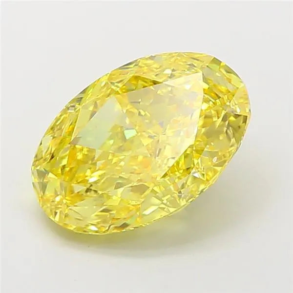 4.54ct Oval Lab Grown Diamond (Colour Fancy Vivid Yellow, Clarity VS2, IGI Certified)
