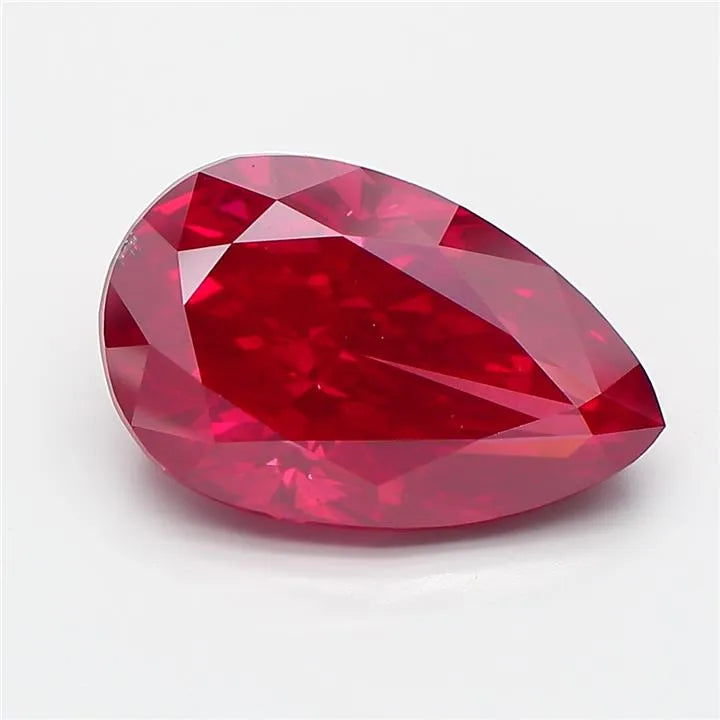 4.54ct Pear Lab Grown Diamond (Colour Fancy Deep Pink, Clarity VS2, IGI Certified)