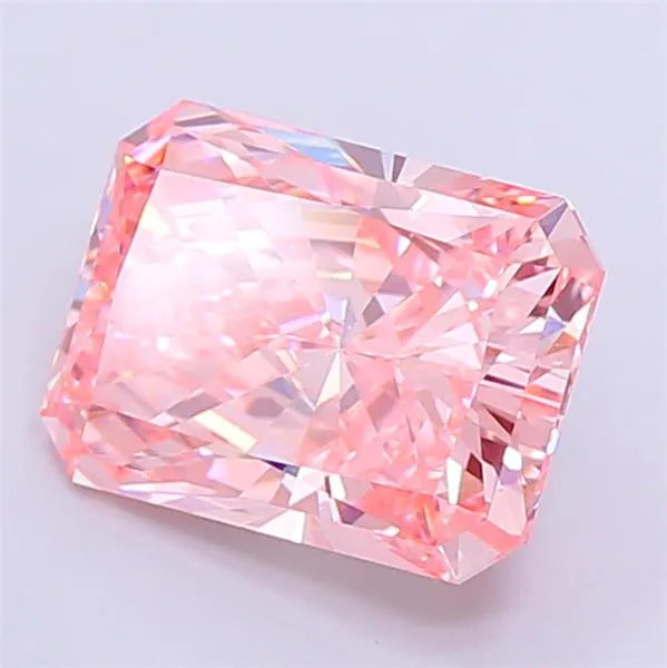 4.55ct Radiant Lab Grown Diamond (Colour Fancy Vivid Pink, Clarity VVS1, IGI Certified)