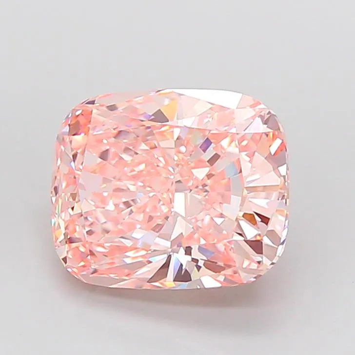 4.56ct Cushion modified Lab Grown Diamond (Colour Fancy Vivid Pink, Clarity VS1, IGI Certified)