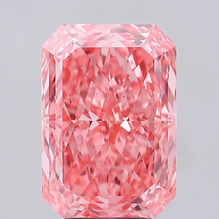4.57ct Radiant Lab Grown Diamond (Colour Fancy Vivid Pink, Clarity VS1, IGI Certified)