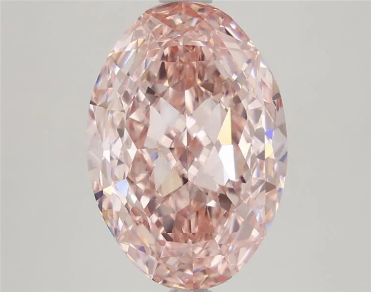4.58ct Oval Lab Grown Diamond (Colour Fancy Vivid Pink, Clarity VS1, IGI Certified)