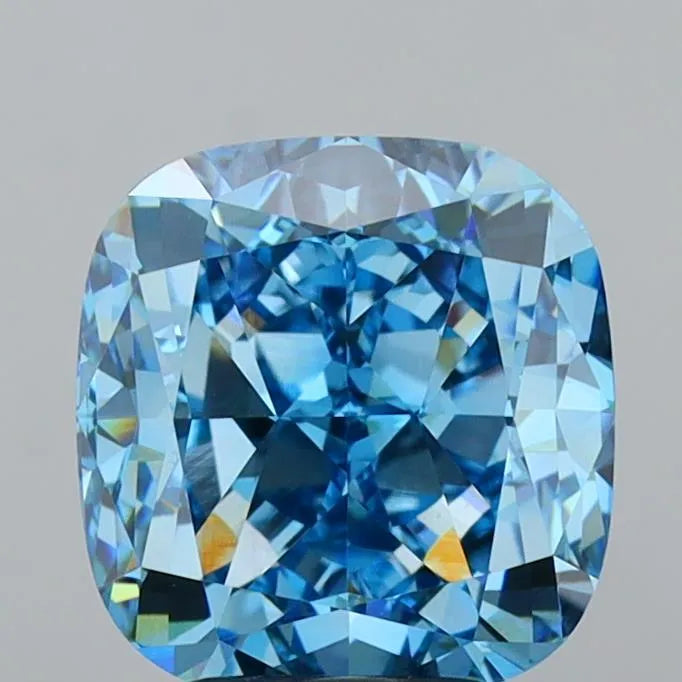 4.65ct Square radiant Lab Grown Diamond (Colour Fancy Vivid Blue, Clarity VS1, Cut VG, IGI Certified)
