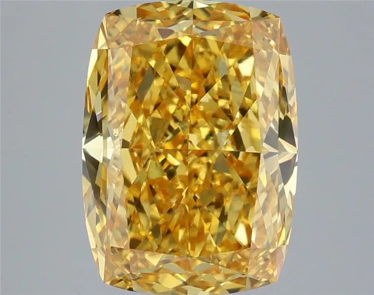 4.66ct Cushion modified Lab Grown Diamond (Colour Fancy Vivid Yellow, Clarity VS1, IGI Certified)