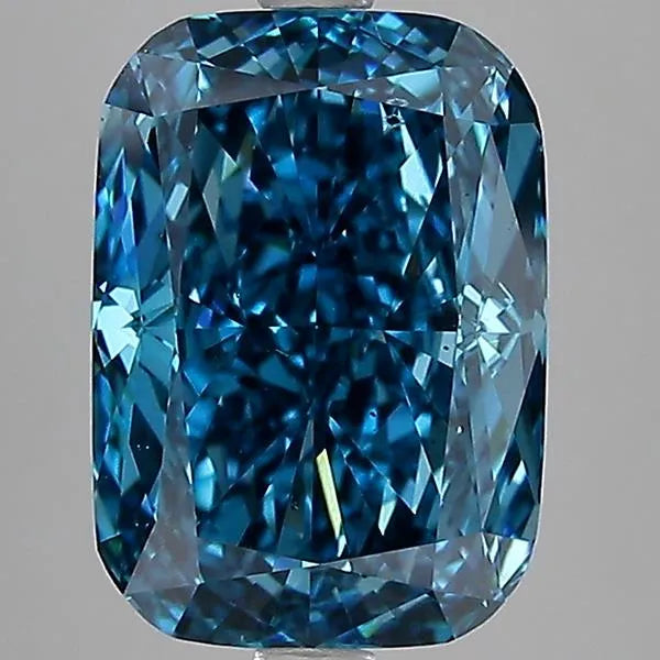 4.67ct Cushion modified Lab Grown Diamond (Colour Fancy Vivid Blue, Clarity SI1, IGI Certified)