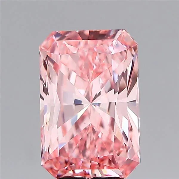 4.67ct Radiant Lab Grown Diamond (Colour Fancy Vivid Pink, Clarity VS1, IGI Certified)