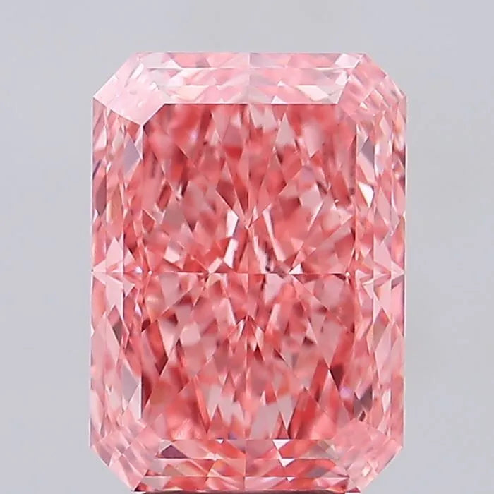 4.68ct Radiant Lab Grown Diamond (Colour Fancy Vivid Pink, Clarity VVS2, IGI Certified)
