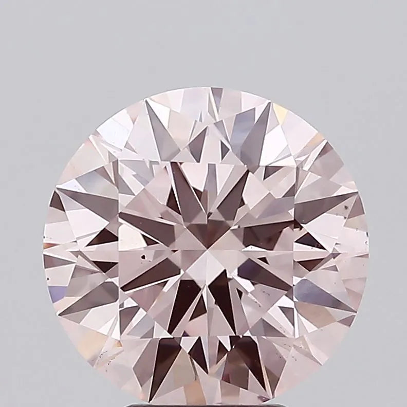 4.74ct Round Lab Grown Diamond (Colour Fancy Pink, Clarity VS2, Cut ID, IGI Certified)