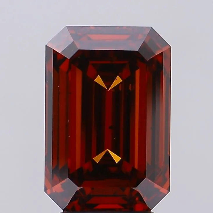 4.75ct Emerald Lab Grown Diamond (Colour Fancy Deep Orange, Clarity SI1, IGI Certified)
