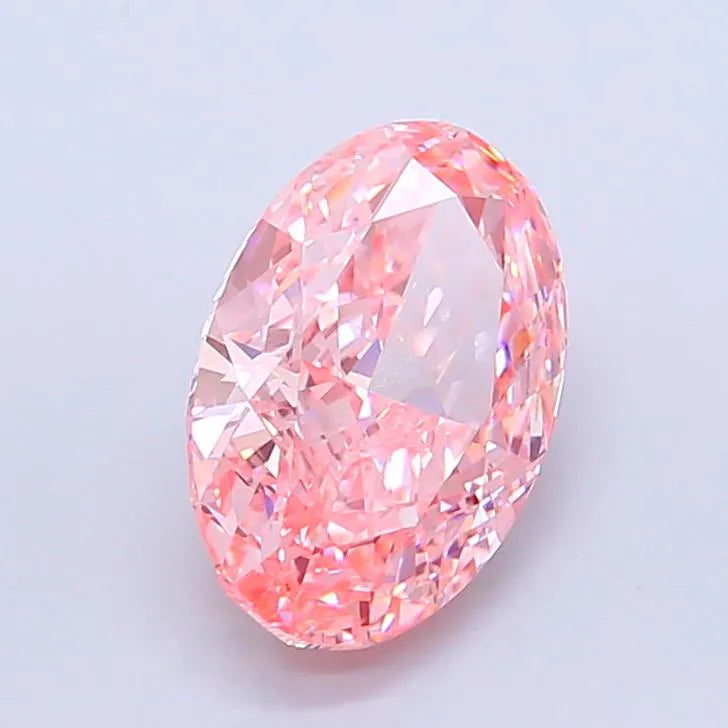 4.75ct Oval Lab Grown Diamond (Colour Fancy Vivid Pink, Clarity VVS2, IGI Certified)