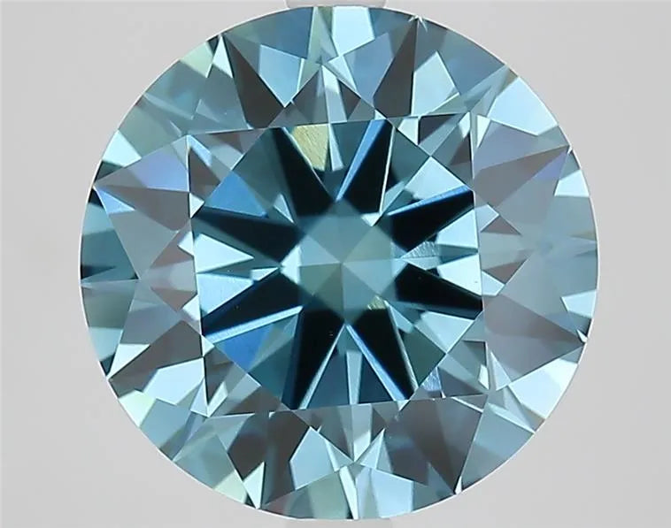 4.79ct Round Lab Grown Diamond (Colour Fancy Vivid Blue, Clarity VS1, Cut ID, IGI Certified)