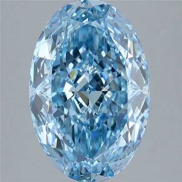 4.80ct Oval Lab Grown Diamond (Colour Fancy Vivid Blue, Clarity VS2, IGI Certified)