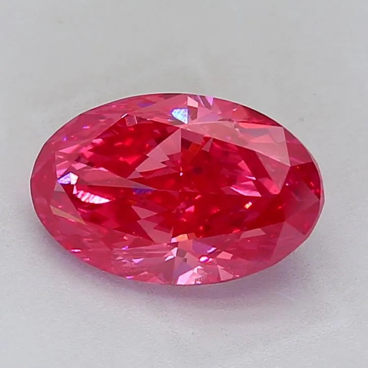 4.83ct Oval Lab Grown Diamond (Colour Fancy Vivid Pink, Clarity VS2, IGI Certified)