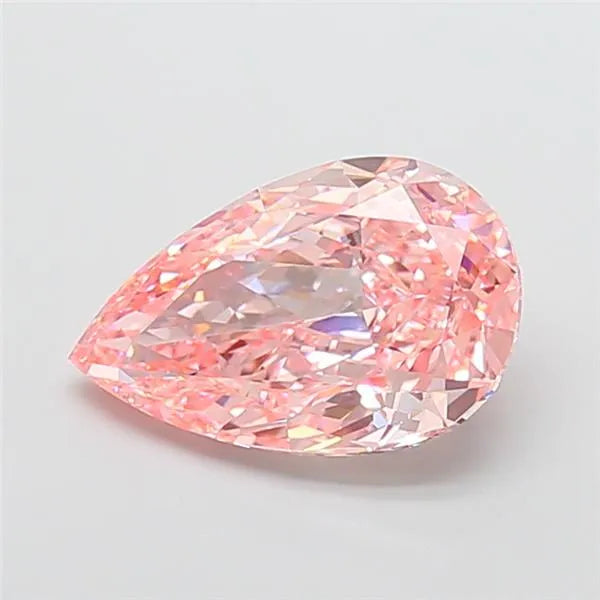 4.88ct Pear Lab Grown Diamond (Colour Fancy Vivid Pink, Clarity VVS2, IGI Certified)