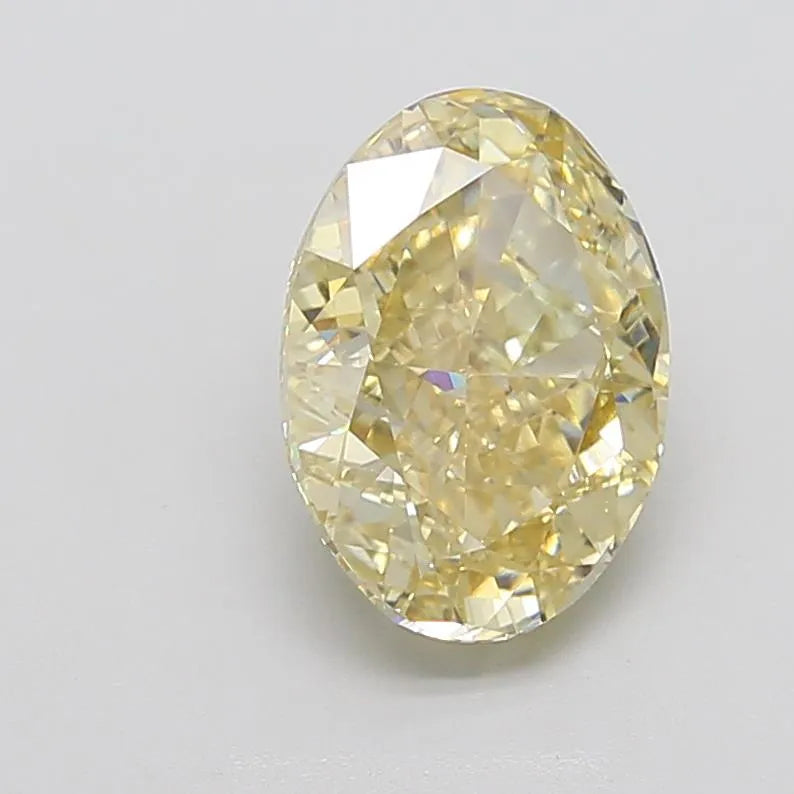 4.94ct Oval Lab Grown Diamond (Colour Fancy Light Yellow, Clarity VS1, IGI Certified)