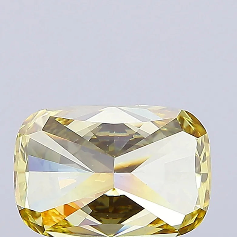 4.01ct Cushion modified Lab Grown Diamond (Colour Fancy Intense Yellow, Clarity VS1, IGI Certified)