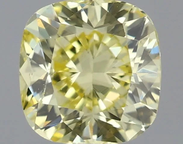 0.51ct Cushion modified Natural Diamond (Colour Fancy Yellow, Clarity SI1, Cut GD, IGI Certified)