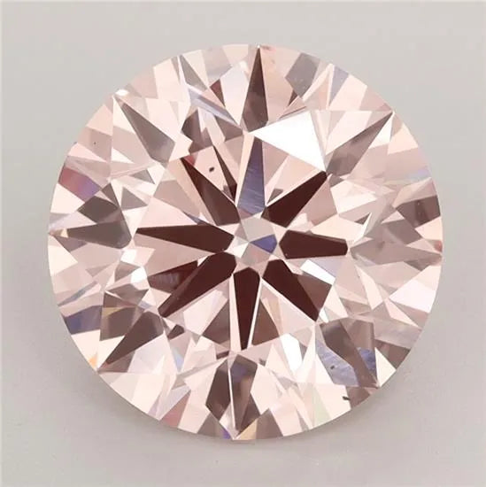3.24ct Round Lab Grown Diamond (Colour Fancy Intense Pink, Clarity VS2, Cut ID, IGI Certified)