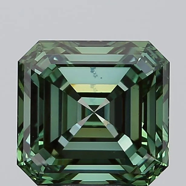 5.00ct Asscher Lab Grown Diamond (Colour Fancy Vivid Green, Clarity VS1, IGI Certified)