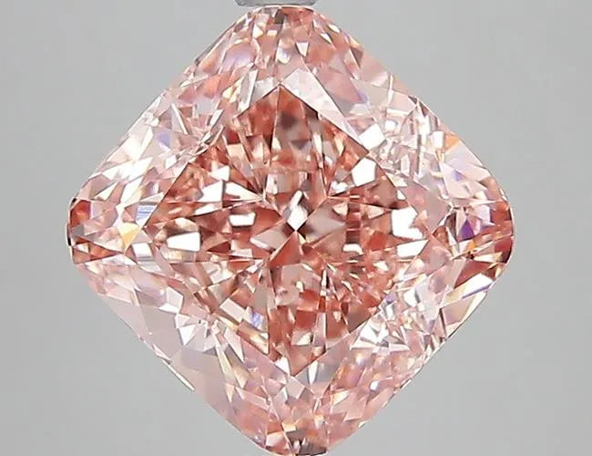 5.00ct Cushion modified Lab Grown Diamond (Colour Fancy Intense Brownish Pink, Clarity VS1, IGI Certified)