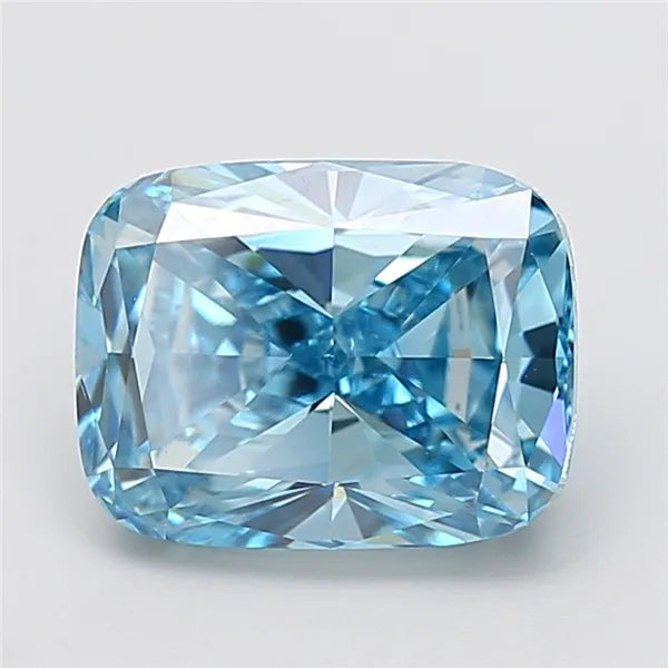 5.00ct Cushion modified Lab Grown Diamond (Colour Fancy Vivid Blue, Clarity VS1, IGI Certified)